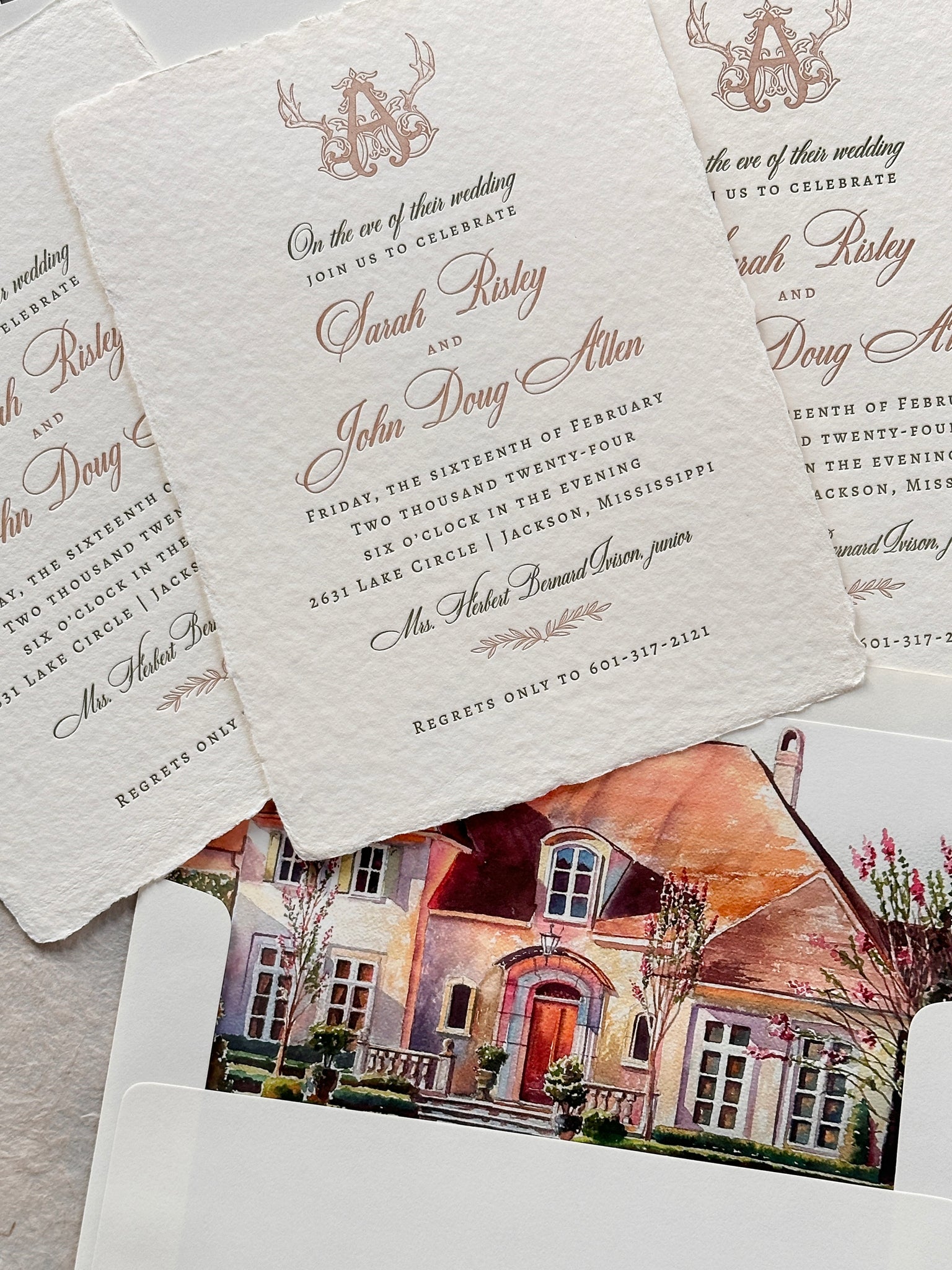 Sarah and JD Rehearsal Dinner Invitations