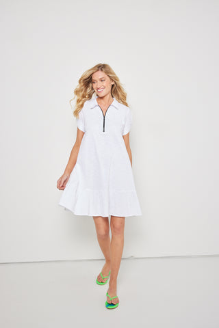 Courtside Dress in White