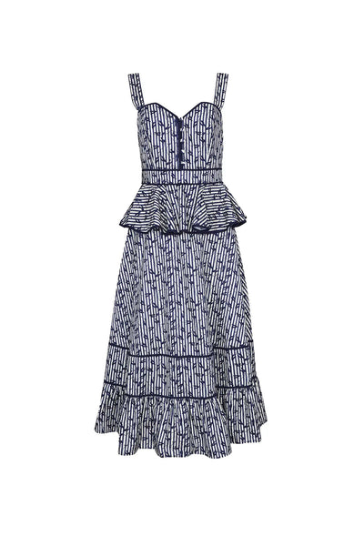 Lacey Dress - Vine Stripe