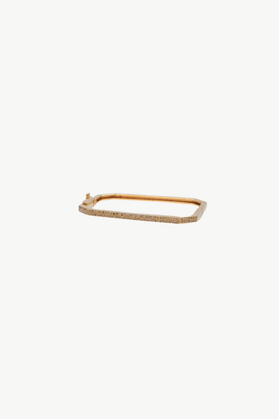 Double Row Diamond & Micron Gold Plate Louise Bracelet