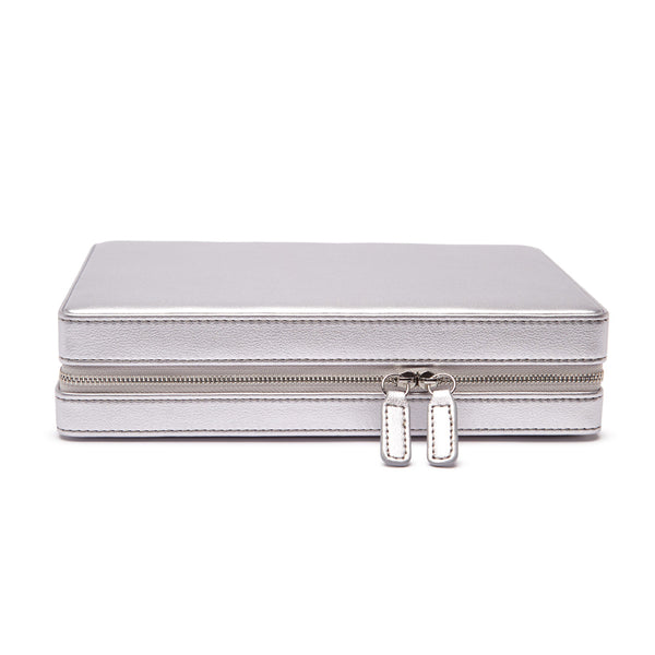 Luna Large Travel Jewelry Case - Silver