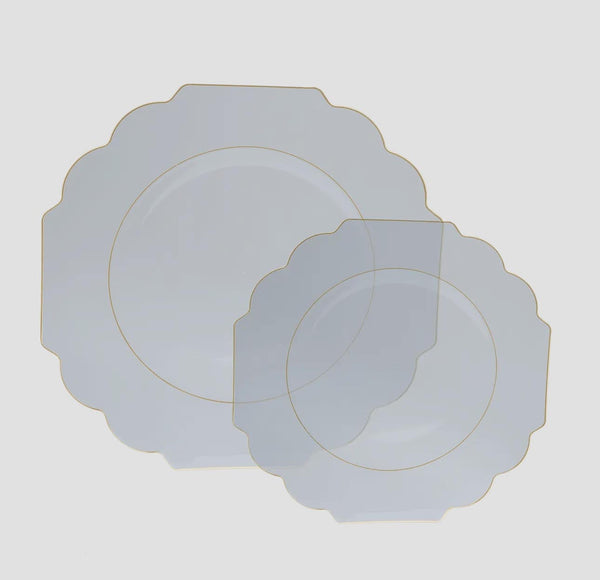 Scalloped Plastic Salad Plates