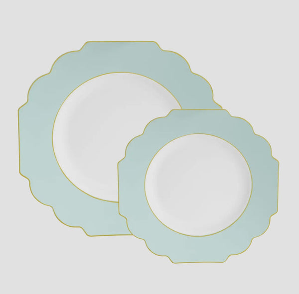 Scalloped Plastic Salad Plates