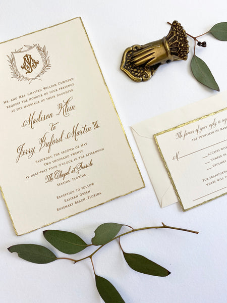 Madison and Jerry B - Rosemary Beach Wedding Invitations