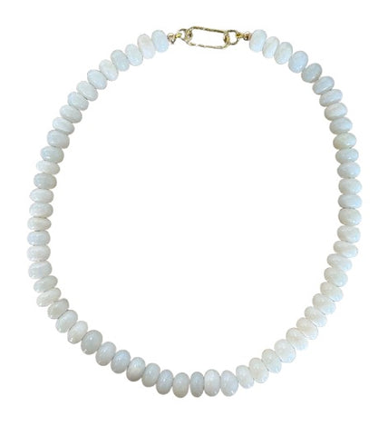 White Opal Gemstone
Necklace with Diamond Oval Clip by HART
