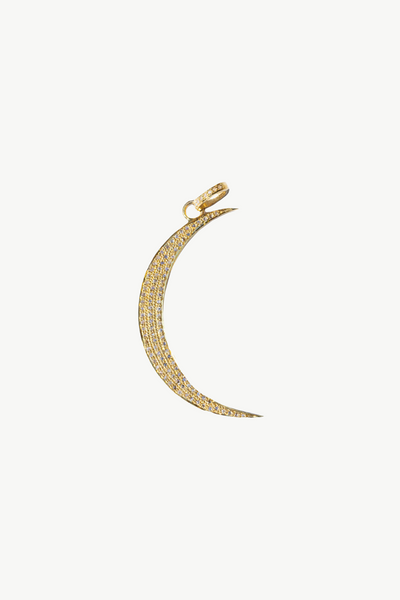 Gold Plate Crescent Moon Pendant