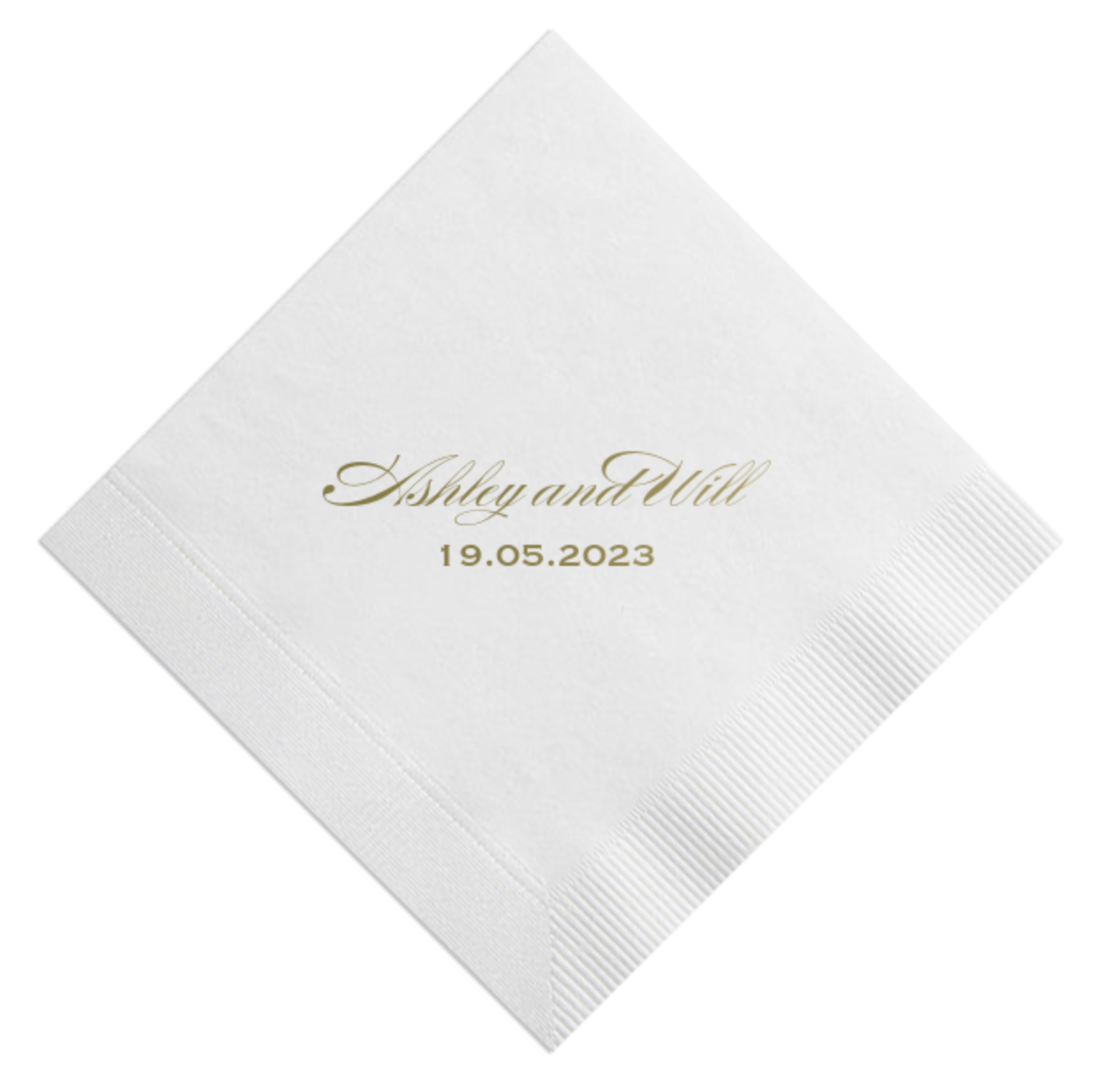 Names and Date Napkin