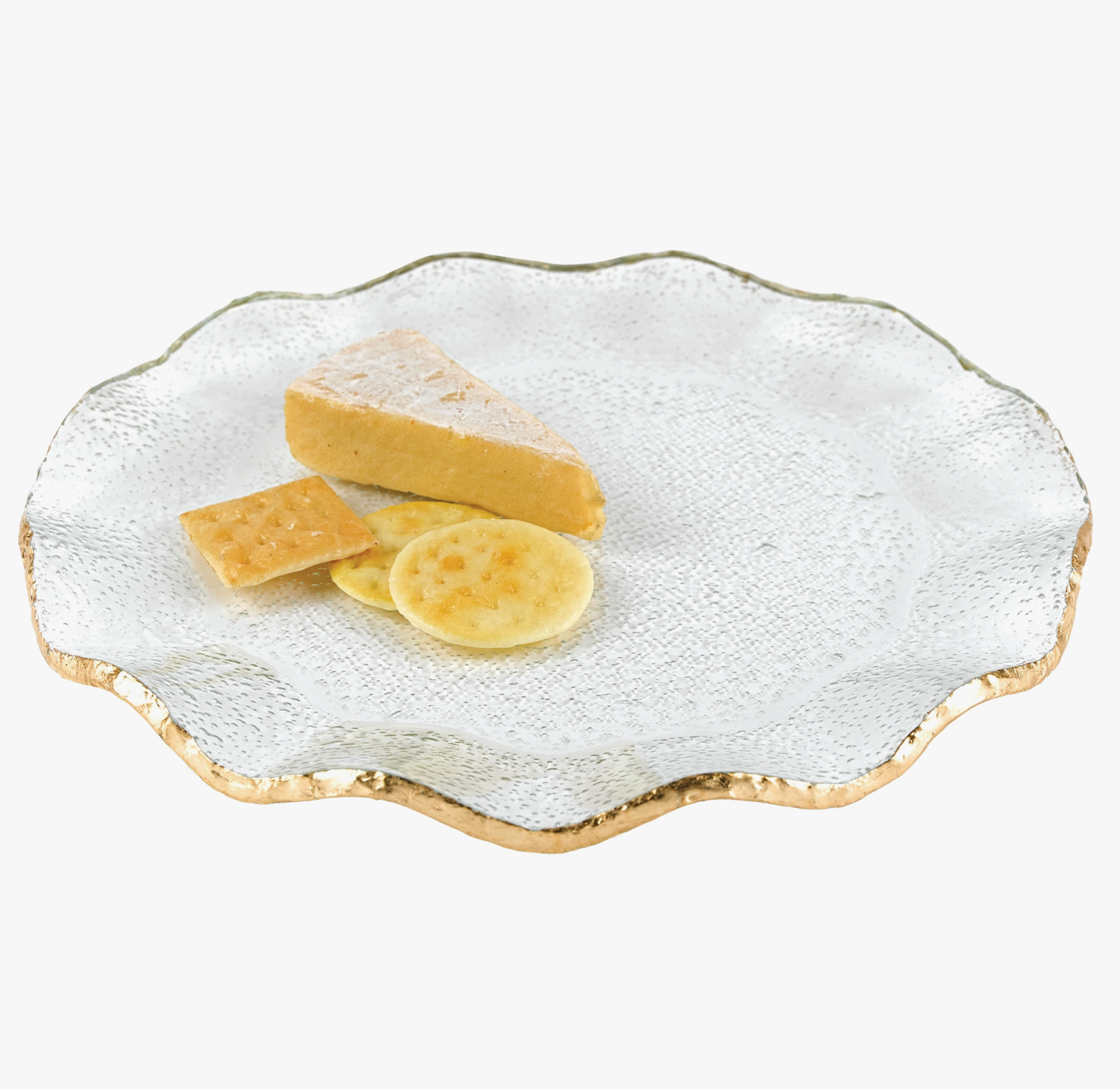 Gold Edge Glass Serving Trays