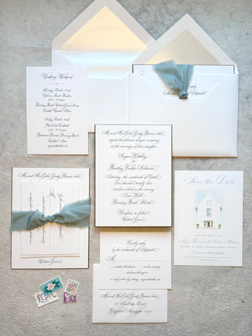 Suzie and Tucker - Rosemary Beach Wedding Invitations