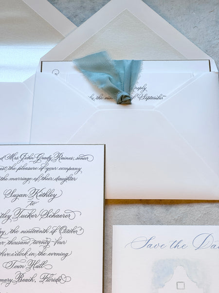 Suzie and Tucker - Rosemary Beach Wedding Invitations