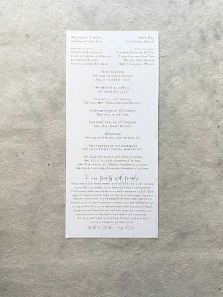 Wedding Programs