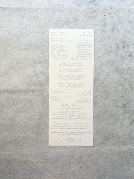 Wedding Programs