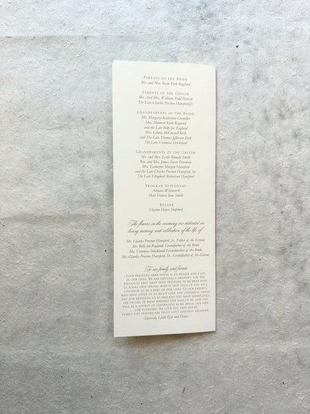 Wedding Programs
