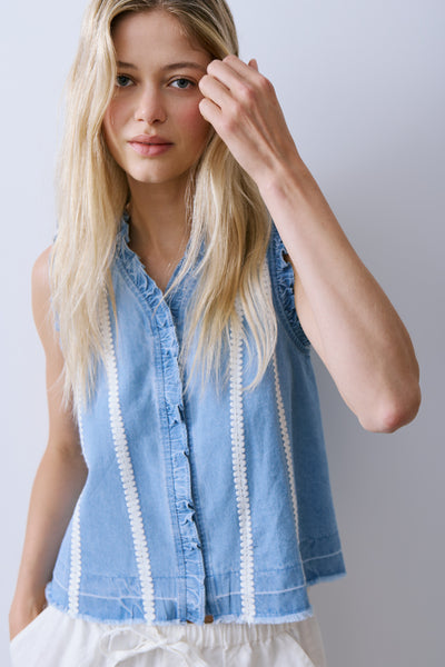 Zander Blouse / Medium Blue