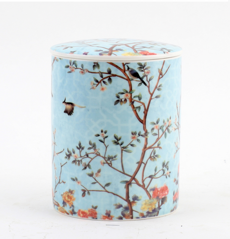 Lidded Soy Candle Box - Blue Tree of Life