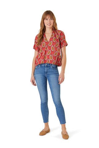 Merritt Top Paisley Drops