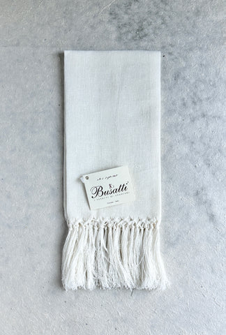 Busatti Giglio Piana guest towel with hand knotted fringe