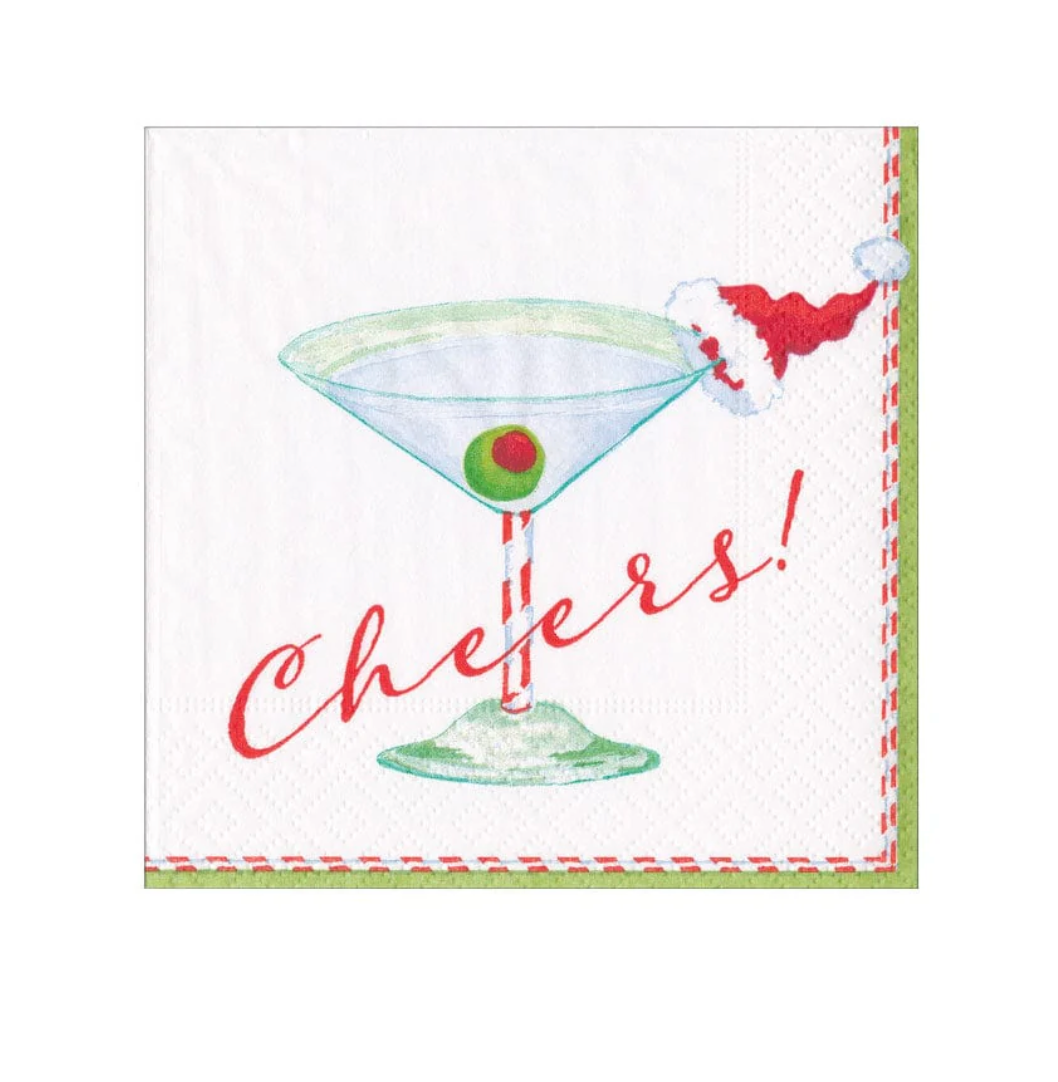 Christmas Cocktail Cheers Paper Tableware