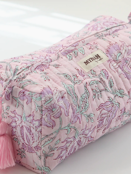 Block Print Makeup Bags Large