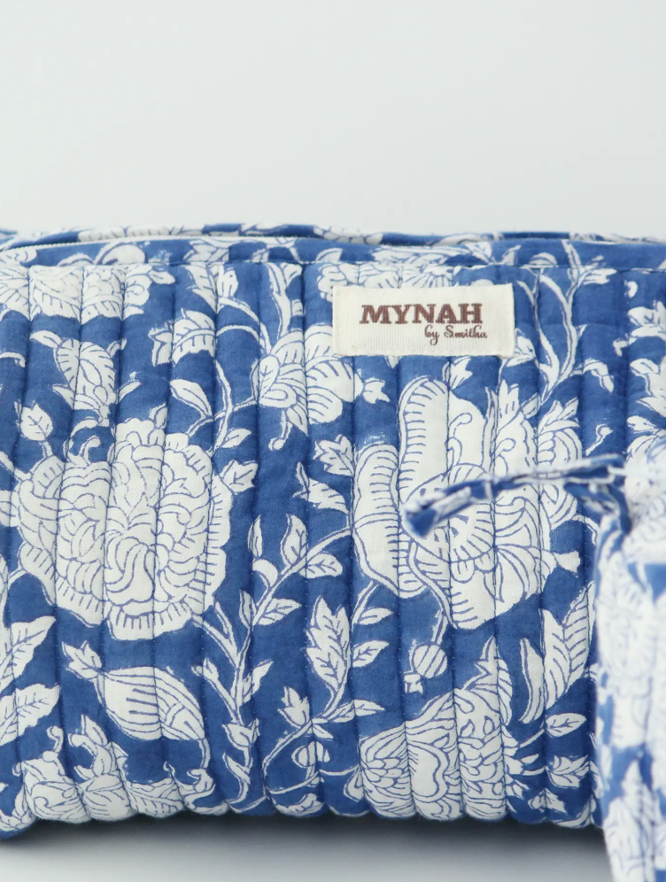 Block Print Makeup Bags Large