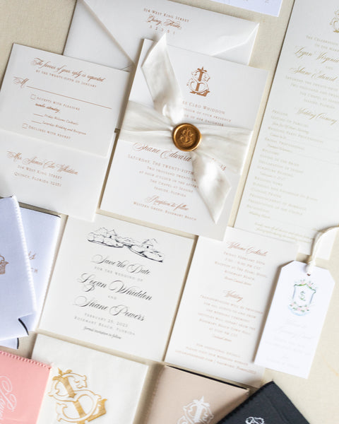 Logan and Shane - Rosemary Beach Wedding Invitations