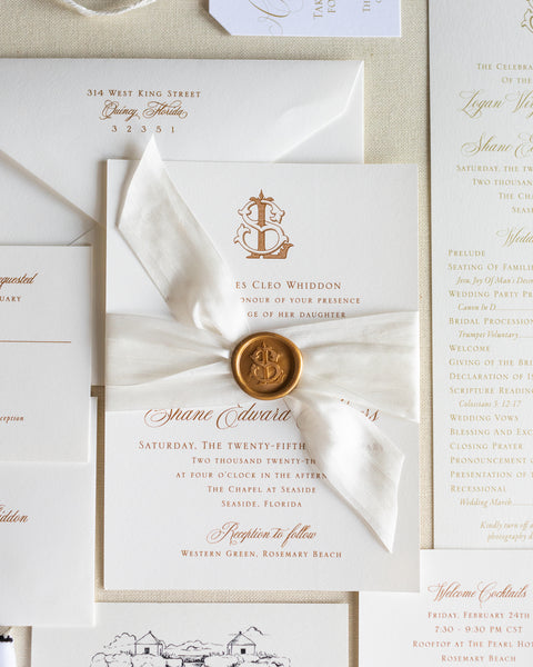 Logan and Shane - Rosemary Beach Wedding Invitations