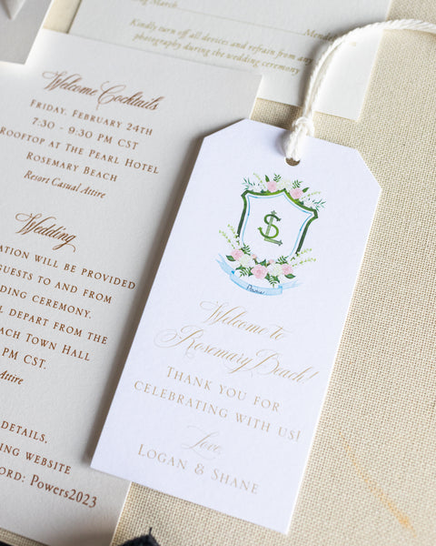 Logan and Shane - Rosemary Beach Wedding Invitations
