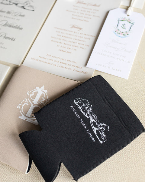 Logan and Shane - Rosemary Beach Wedding Invitations