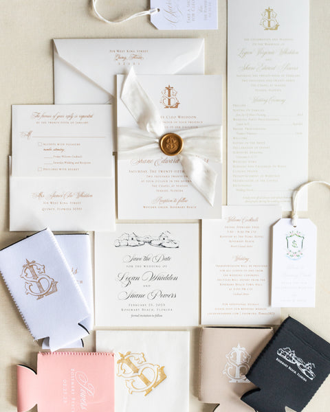 Logan and Shane - Rosemary Beach Wedding Invitations