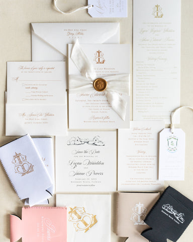 Logan and Shane - Rosemary Beach Wedding Invitations