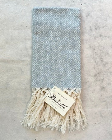Pienza Blue Fringe Guest Towel (Col. 135)