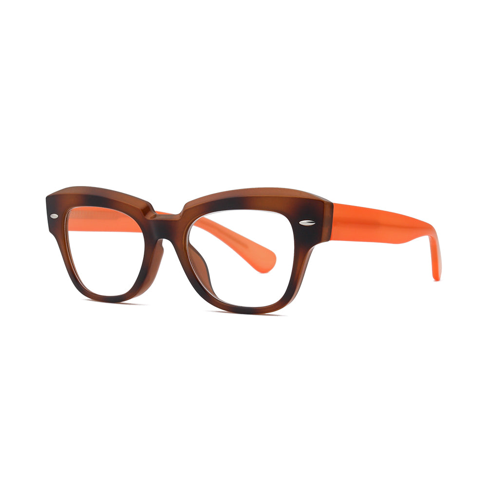 Maje Striped Brown/Orange Blue Light Readers