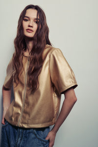 Houston Metallic Gold Top