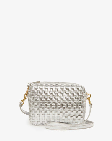 Midi Sac - Silver Specchio Woven Checker