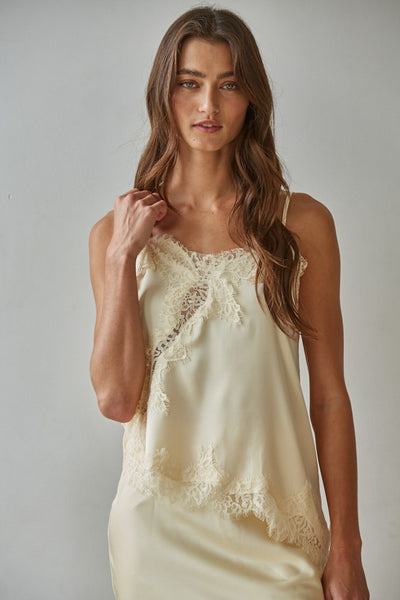 Ma Vie Cami Top Woven - Creamy Butter