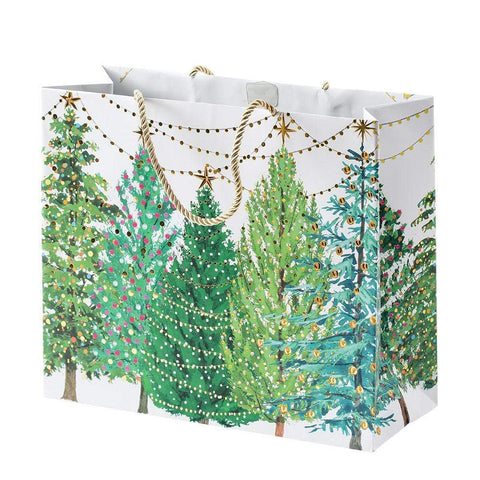 Christmas Trees with Lights - Large Gift Bag