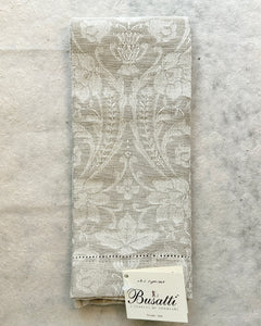 Donna Di Coppe Taupe Hemstitch Guest Towel (Col. 37)