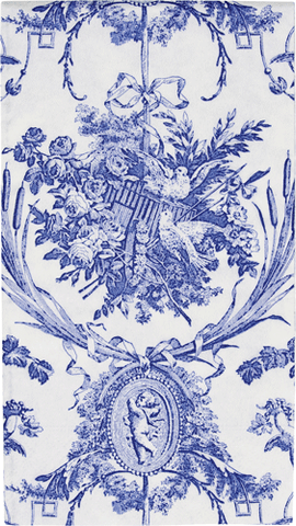 Caspari Romantic Toile Blue Paper Tableware