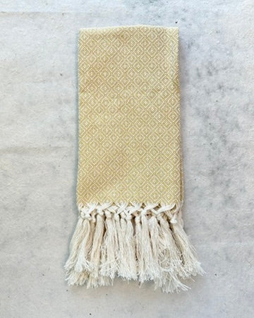 Pienza Gold Fringe Guest Towel (Col. 12)