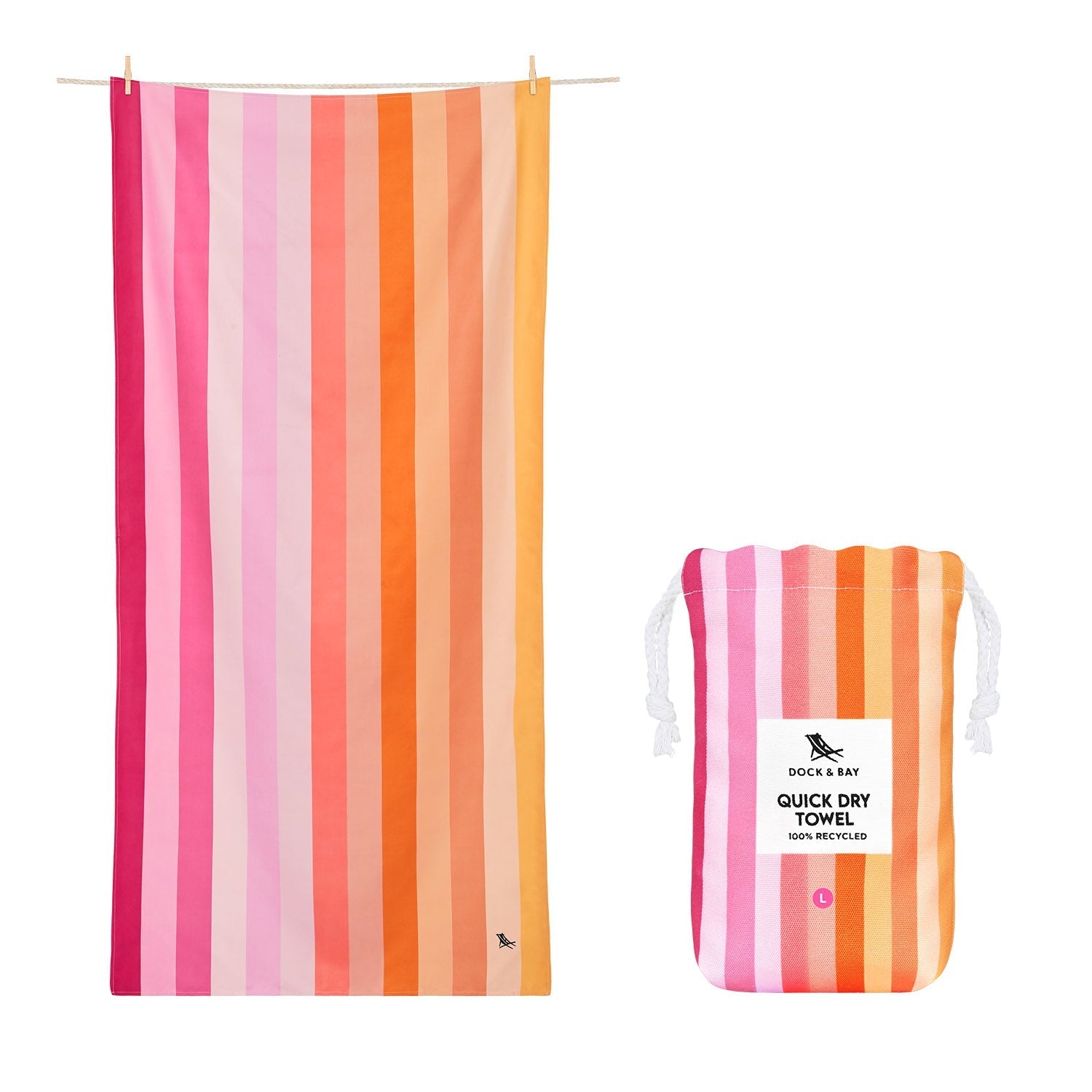 Miami Sorbet XL Quick Dry Towel by Dock and Bay