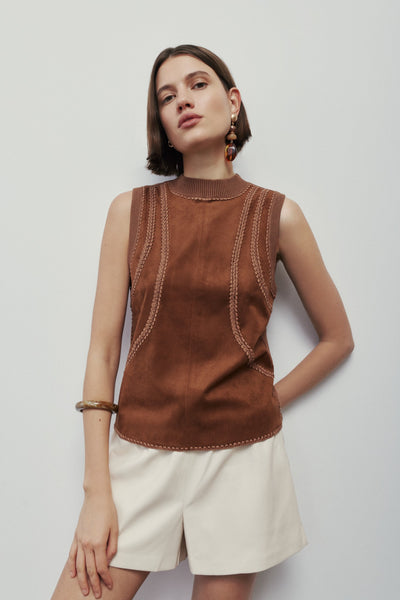 Solana Top - Chestnut