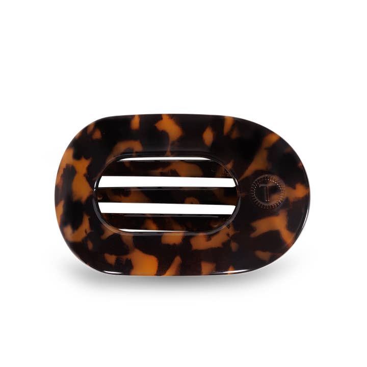 Flat Round Clip Small Tortoise by Teleties