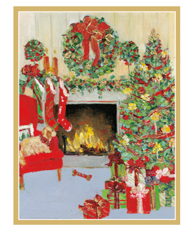 Decorated Living Room Christmas Card