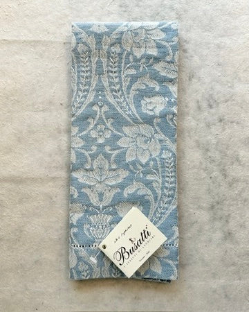 Donna Di Coppe Blue Hemstitch Guest Towel (Col. 135)