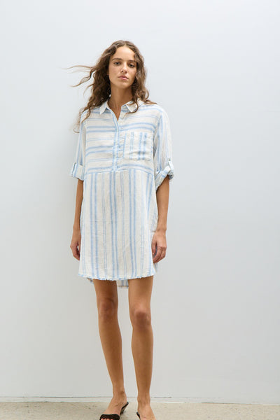 Rosella Dress - Blue Stripe