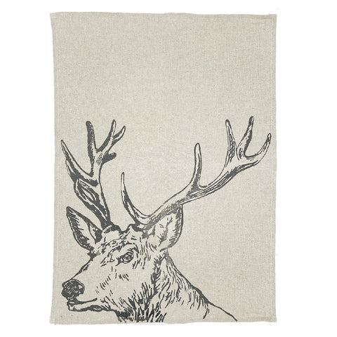 Linen Tea Towel - Stag