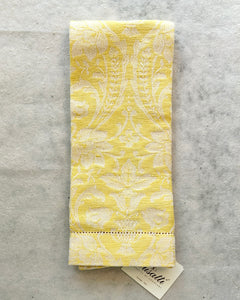 Donna Di Coppe Bright Yellow Hemstitch Guest Towel (Col. 4)