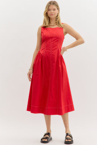 Red Midi Dress