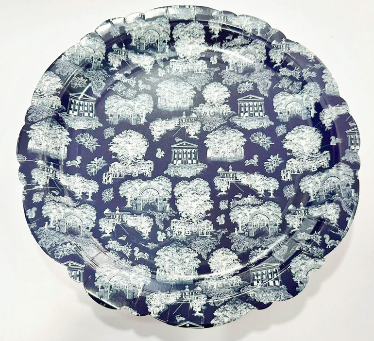 Oxford Toile Paper Plate