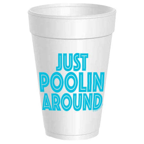 Just Poolin Around Foam Cups - Hot Pink